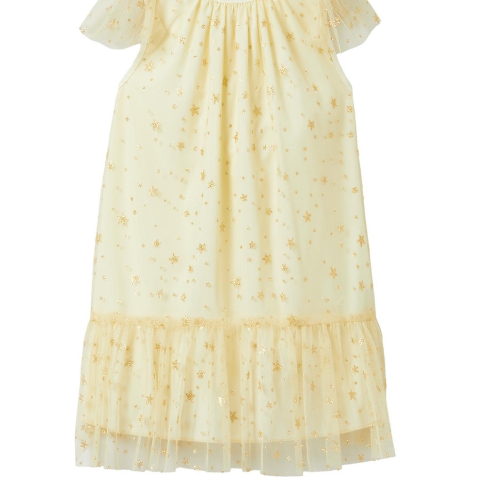 Zara Cream Dress with Gold Star Accents